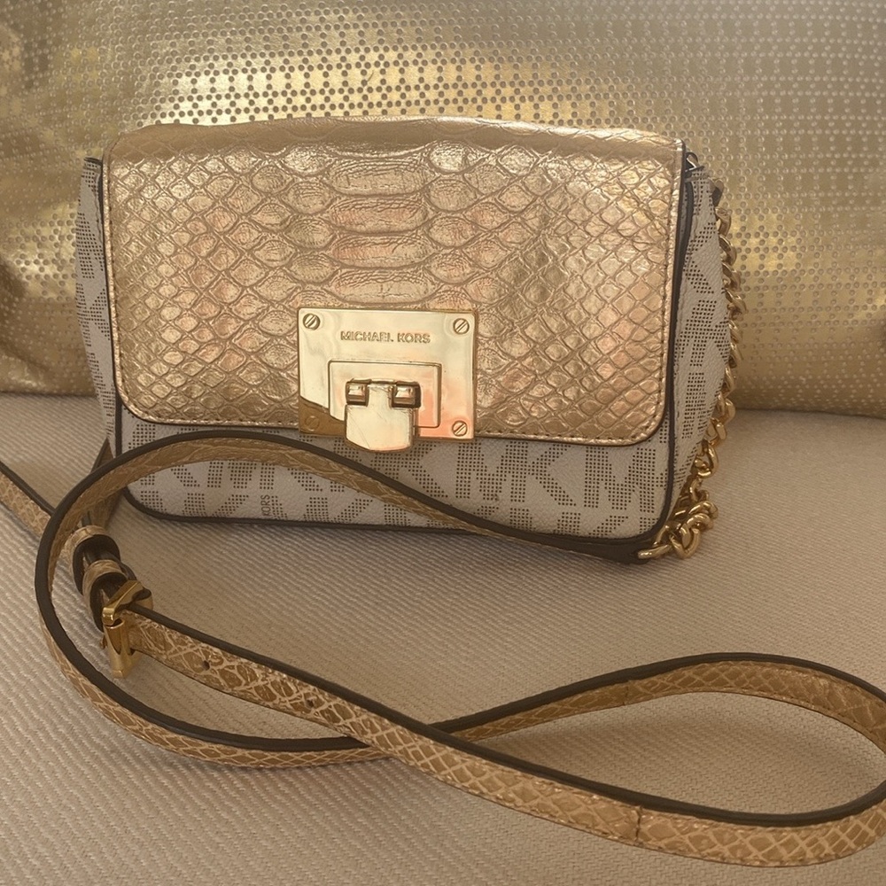 Michael Kors Tina Leather Crossbody Bag